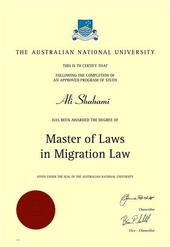 Master of Laws in Australian Migration Law in Practice